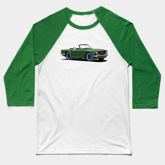 Triumph TR6 Car in green Baseball T-Shirt by Webazoot